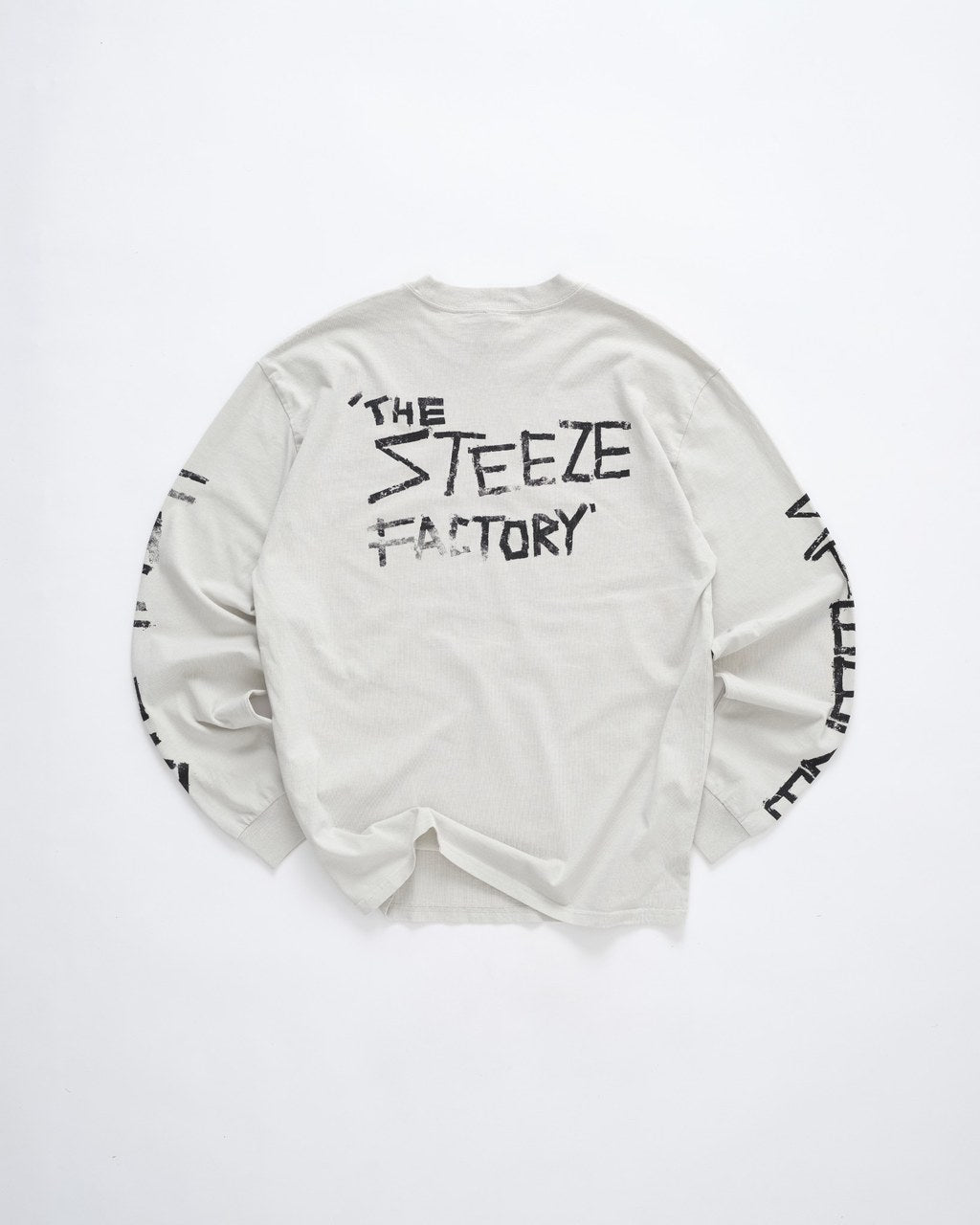 Steeze Factory Long Sleeve Tee - Faded Bone - Limited Edition