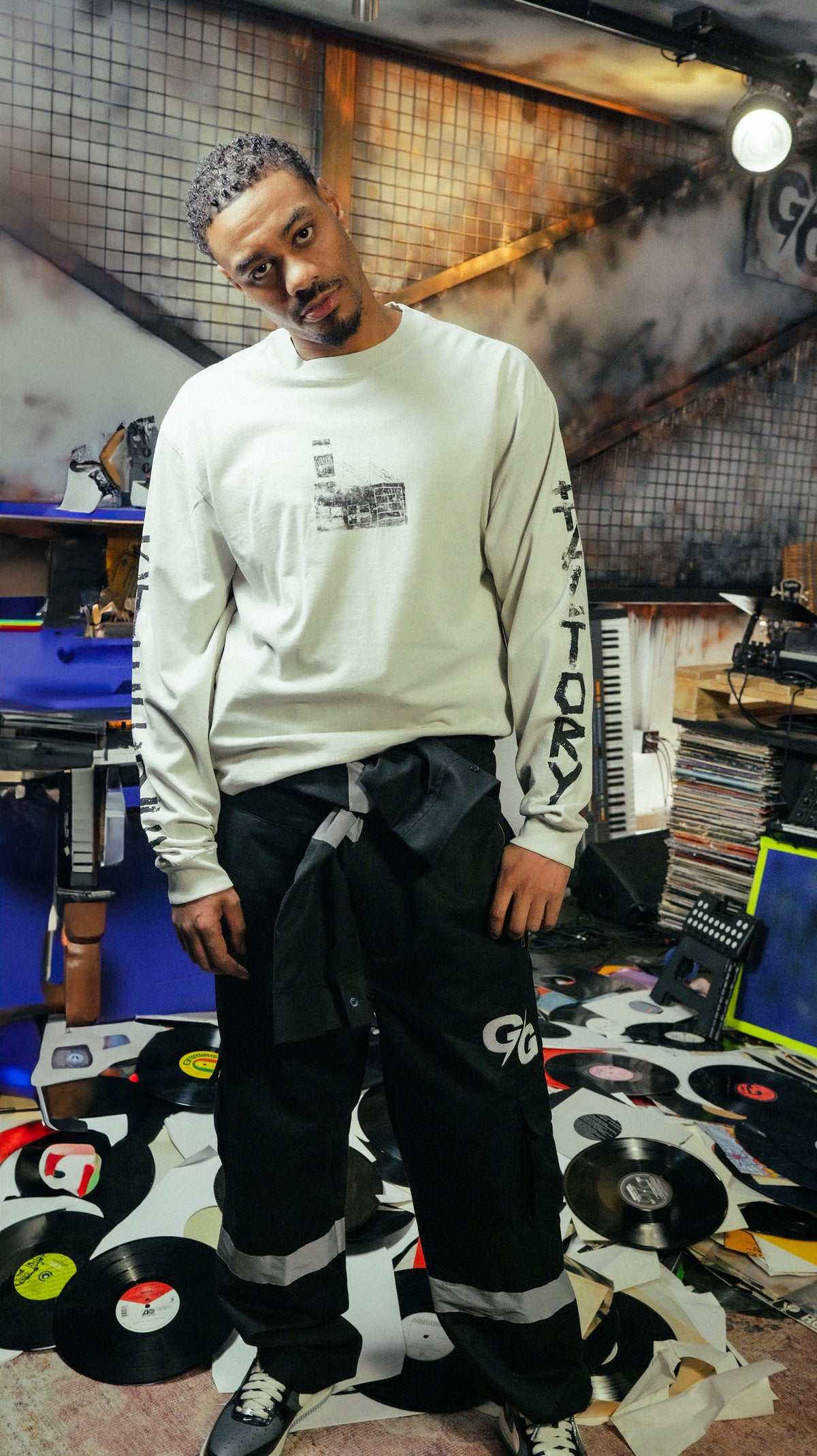 Steeze Factory Long Sleeve Tee - Faded Bone - Limited Edition