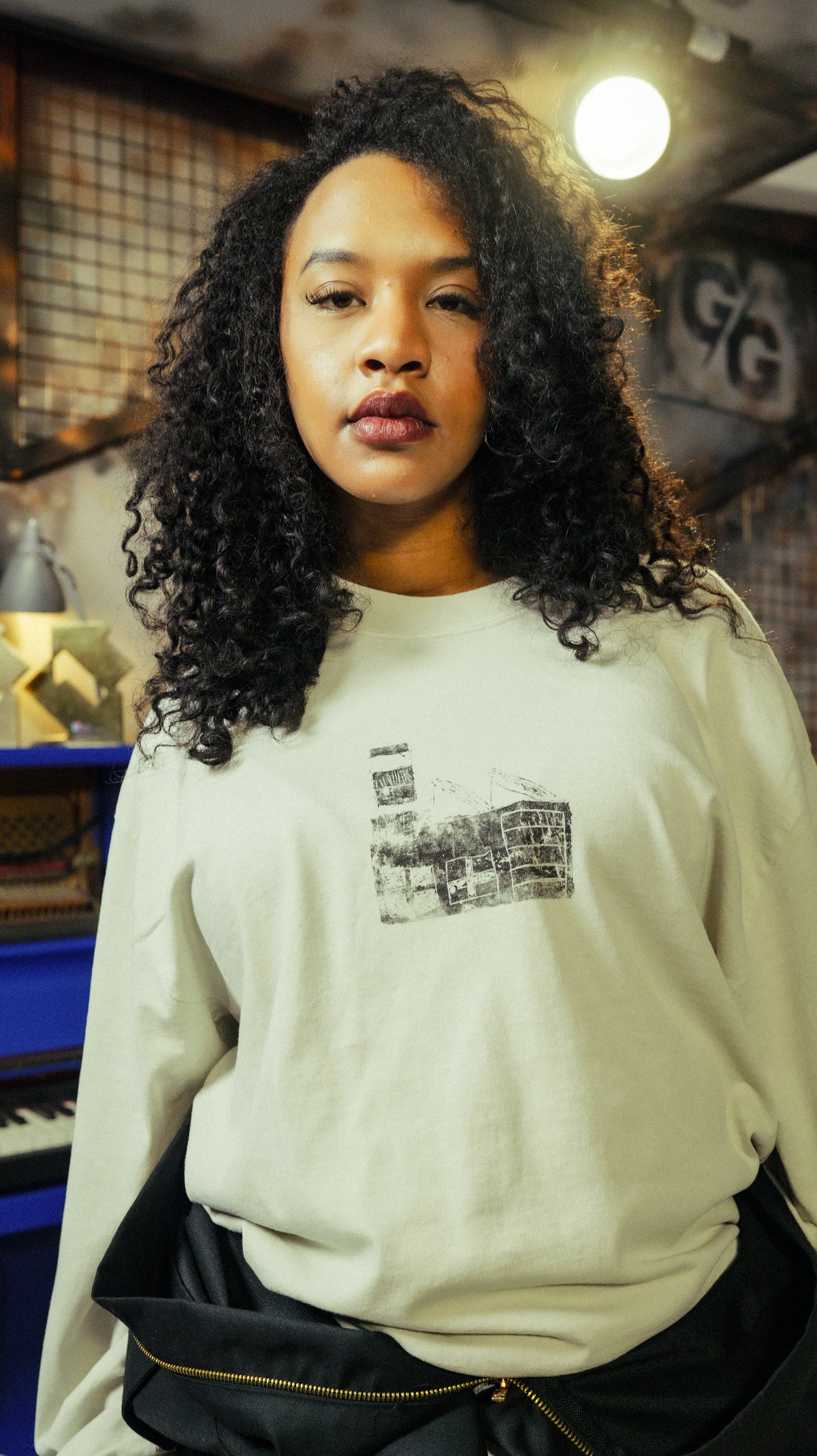 Steeze Factory Long Sleeve Tee - Faded Bone - Limited Edition